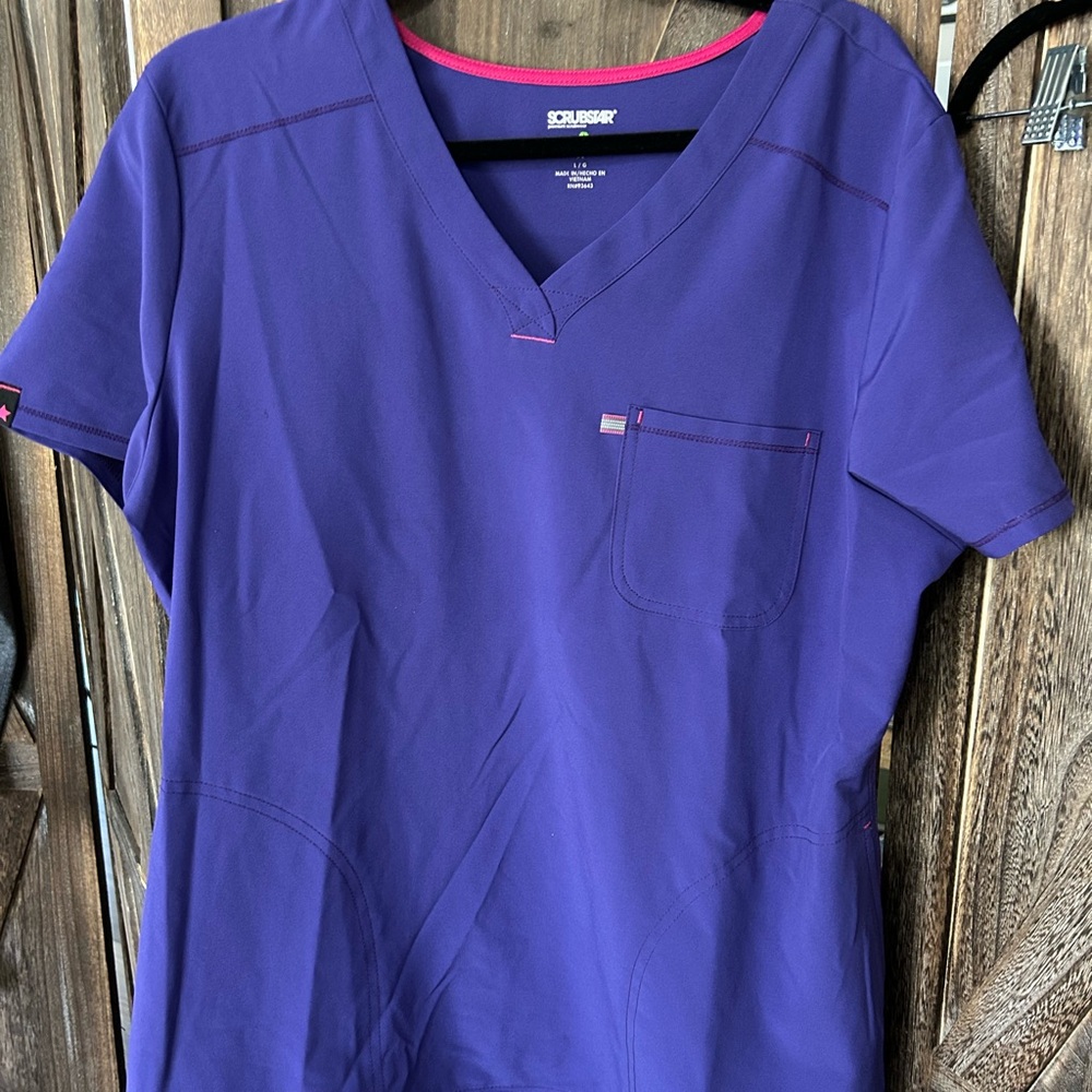 Scrubstar Purple Short Sleeve scrub top V-Neck